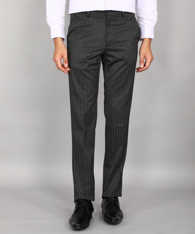 Van Heusen Slim Fit Men Grey Trousers
