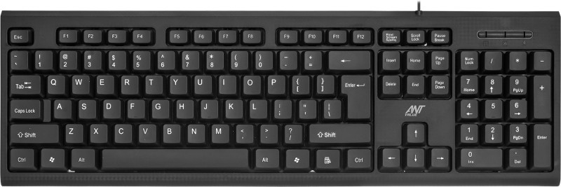 Ant Value Fkbri01 Wired Usb Multi-Device Keyboard(Black)