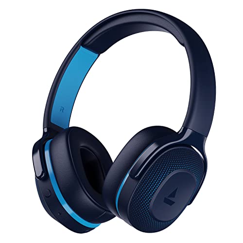 Boat Rockerz 425 Bluetooth Wireless Over Ear Headphones With Mic With Signature Sound, Beast Mode(Upto 65Ms Low Latency) For Gaming Enx Tech, Asap Charge 25H Playtime V5.2, Dual Pairing (Oceana Blue)