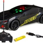 Caddle & Toes Famous Car Remote Control 3D With Led Lights, Chargeable(Black)