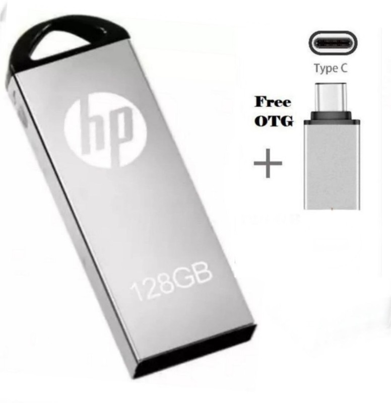 Hp V220M 128 Gb Pen Drive(Grey)