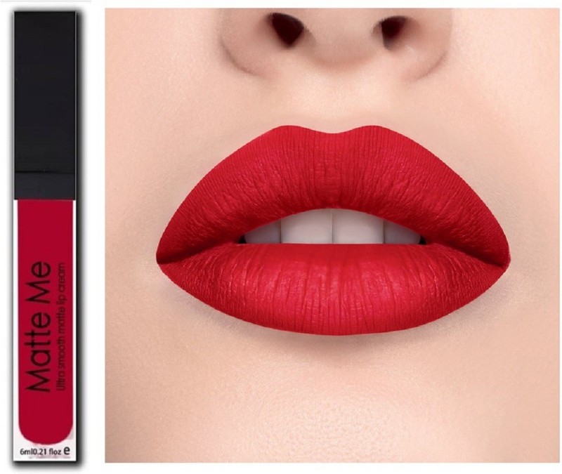 Sh.Huda Super Matte Liquid Mousse Non-Transfer Proof Beauty Lipstick(Red, 6 Ml)