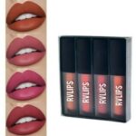 Rvlips Nude Edition Long Lasting Sensational Liquid Matte Lipstick Non Transfer Set Of4(Nude Seina, Nude Brown, Nude Pink, Nude, 12 Ml)