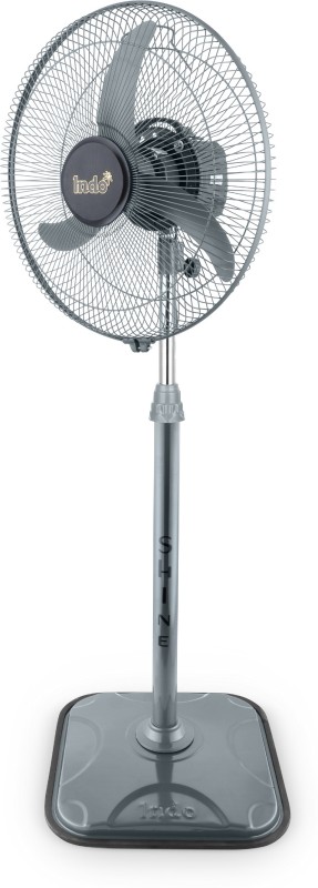 Indo 400Mm High Speed Pedestal Farrata Fan For Home | 2400 Rpm |2 Years Warranty| 400 Mm 3 Blade Pedestal Fan(Ultra High Speed | Grey | Pack Of 1)