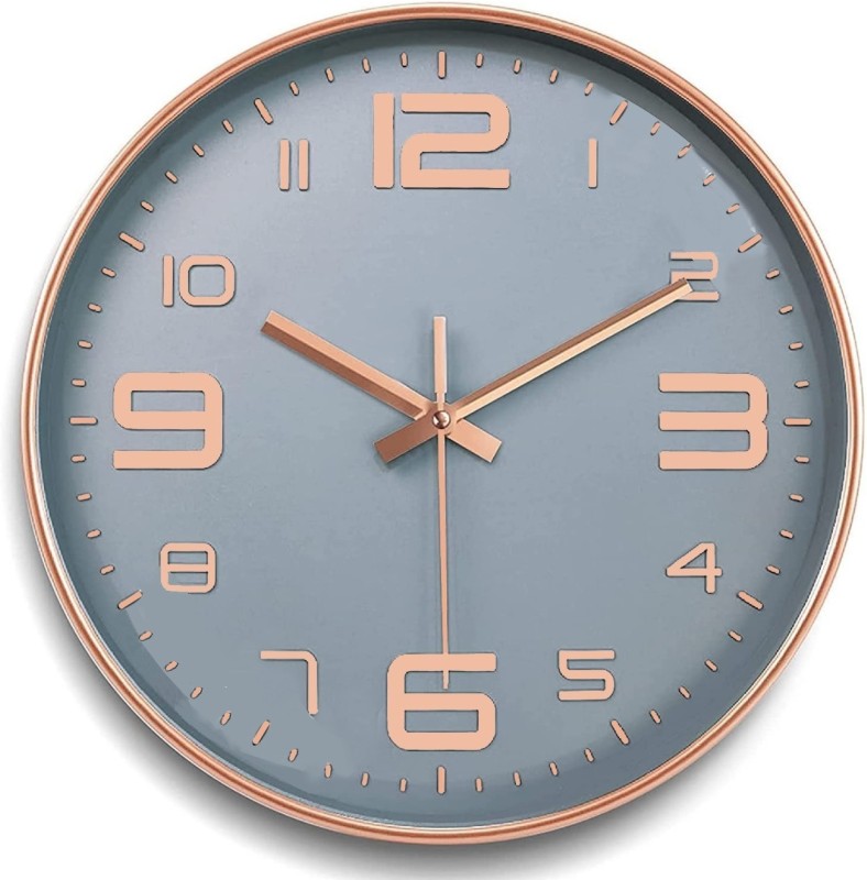 Pzoz Analog 20 Cm X 20 Cm Wall Clock(Black, With Glass, Standard)