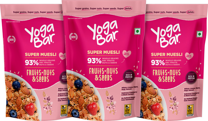 Yogabar By Yogabar Fruits, Nuts & Seeds Muesli Pouch(3 X 0.5 Kg)