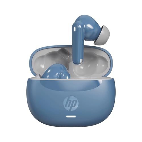 Hp H150 True Wireless Earbuds, Bluetooth Connectivity, Digital Active Noise Cancelation, 7 Hours Of Playtime, Fingerprint Touch, Ipx3 Water-Resistant Design, 1-Year Limited Warranty, Blue, A20Qbaa