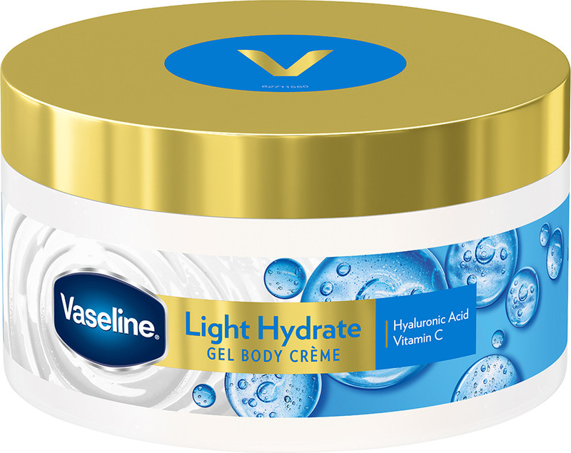 Vaseline Light Hydrate Gel Body Crme, Hyaluronic Acid & Vitamin C For Hydrated(180 G)