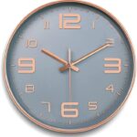 Pzoz Analog 20 Cm X 20 Cm Wall Clock(Black, With Glass, Standard)