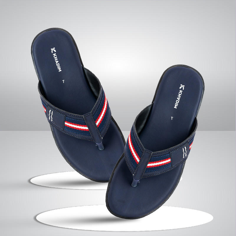 Khadim’S Men Flip Flops(Navy , 9)