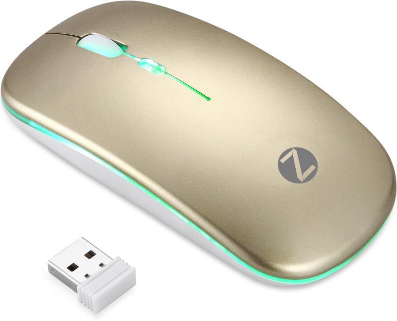 Zoook Blade / Rechargeable, 7 Color Rgb, Silent Wireless Optical Mouse(2.4Ghz Wireless, Gold)