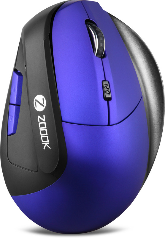 Zoook Infinite Vertical Mouse,6 Buttons,Ergonomic High Precision Sensor, Auto Turn Off Wireless Optical Mouse(2.4Ghz Wireless, Blue)
