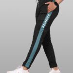 Vebnor Striped Men Black Track Pants