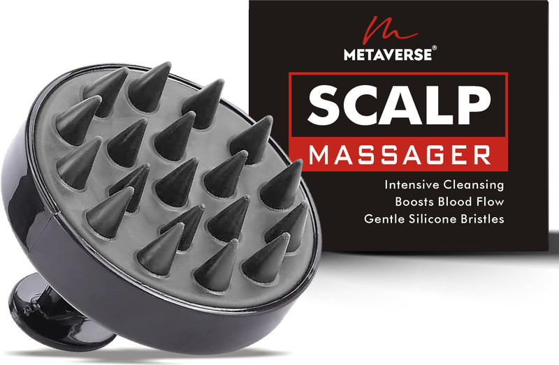 Metaverse Scalp Massager For Hair Growth – Head Massager Scrubber Brush – Reduces Dandruff Scalp Massager For Hair Growth – Head Massager Scrubber Brush – Reduces Dandruff Massager(Black)