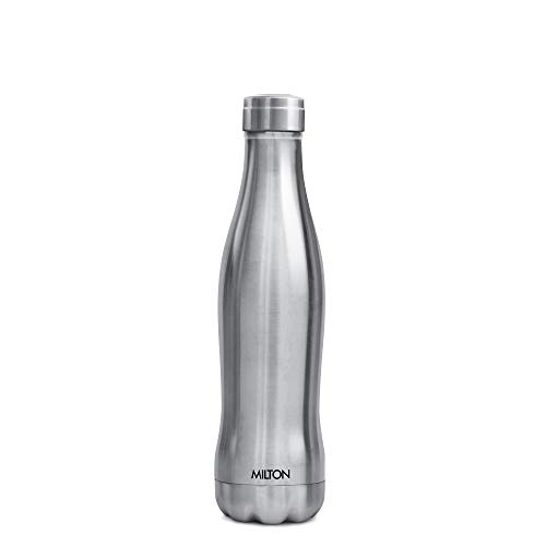 Milton Duke 500 Stainless Steel Water Bottle, (420 Ml, Silver)