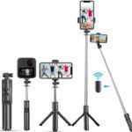 Hold Up Bluetooth Selfie Stick(Black, Remote Included)