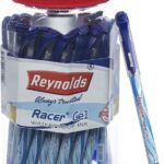 Reynolds Racer Gel Blue Pen Jar Gel Pen(Pack Of 40, Ink Color – Blue)