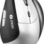 Zoook Infinite Vertical Mouse,6 Buttons,Ergonomic High Precision Sensor, Auto Turn Off Wireless Optical Mouse(2.4Ghz Wireless, Silver)