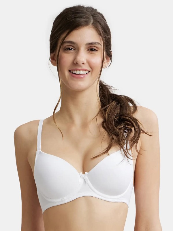 Jockey 1245 Women T-Shirt Heavily Padded Bra(White)