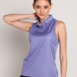 Tiger Shroff – Prowl Solid Women Polo Neck Purple T-Shirt