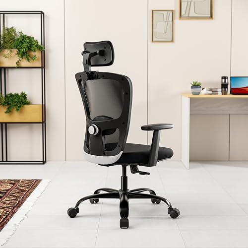 Green Soul Jupiter Echo | Ergonomic Office Chair With 3 Years Warranty | 2D Headrest & Lumbar Support | Synchro-Tilt Lock Mechanism | Heavy Duty Metal Base (Black)