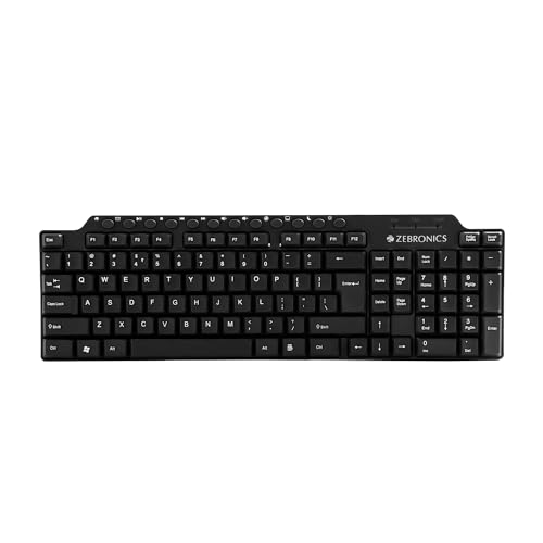 Zebronics Zeb-Km2100 Multimedia Usb Keyboard Comes With 114 Keys Including 12 Dedicated Multimedia Keys & With Rupee Key