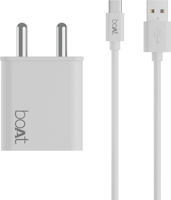 Boat 22.5 W Quick Charge 3 A Wall Charger For Mobile With Detachable Cable(White, Cable Included)