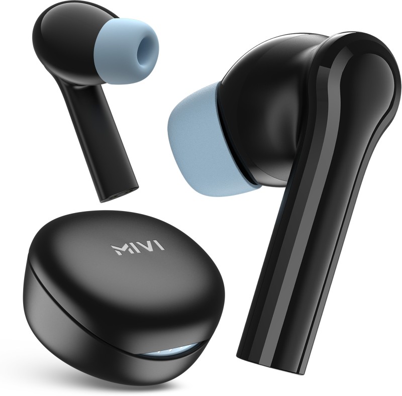 Mivi Duopods D4 Tws,Rich Bass,50H Playtime,Ai Enc,Low Latency,13Mm,5.3 Bt Bluetooth(Black, True Wireless)