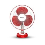 Bajaj Frore Neo Table Fan 400 Mm | Table Fans For Home & Office |Aerodynamically Balanced Blades| 100% Coppermotor| Highair Delivery|3-Speed Control| 2-Yr Warranty 【Red】