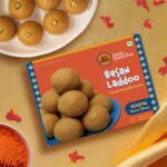 Go Desi – Besan Laddoo | Made With Almonds & Pure Ghee | Indian Mithai | Ladoo | Laddu | Sweets Gift Pack | 200 Grams