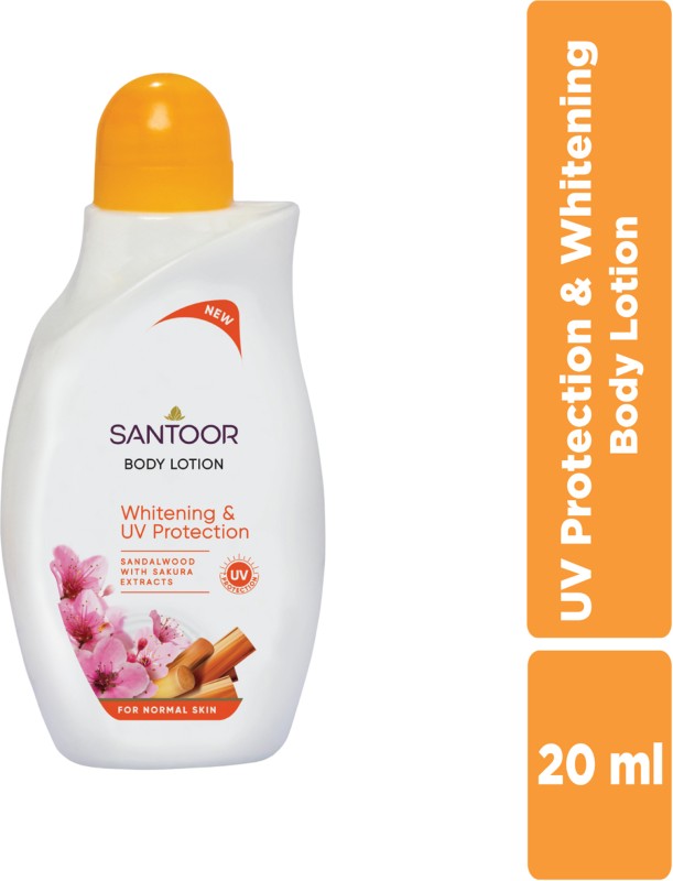 Santoor Body Lotion Whitening & Uv Protection(20 Ml)