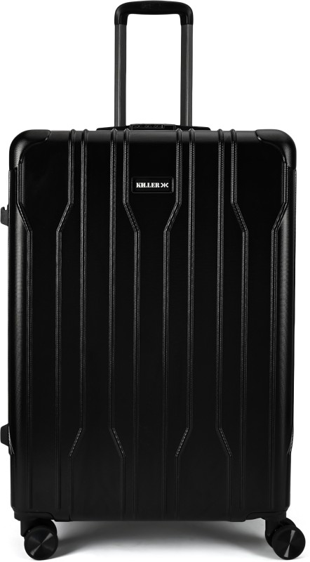 Killer X-Track-Light-Weight & Durable Polycarbonate Black Hard Luggage Check-In Suitcase 8 Wheels – 28 Inch