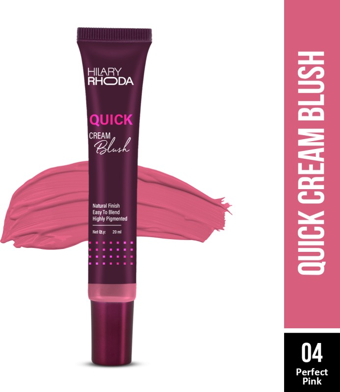 Hilary Rhoda Quick Blush | Highly Pigmented & Dewy Finish | Weightless & Easy To Apply(Perfect Pink)