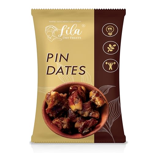Lila Dry Fruits Arabian Pin Dates | Pin Khajoor | Seedless Dates |Pin Khajur Dates | Dates Dry Fruit | (1000Gram) Dates