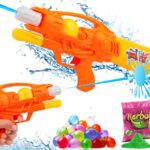 Zest 4 Toyz Holi Pichkari Water Gun For Kids Pump Water Gun Holi Combo With 1 Pkt Herbal Color & 100 Balloon For Holi Pool Parties – Boys And Girls