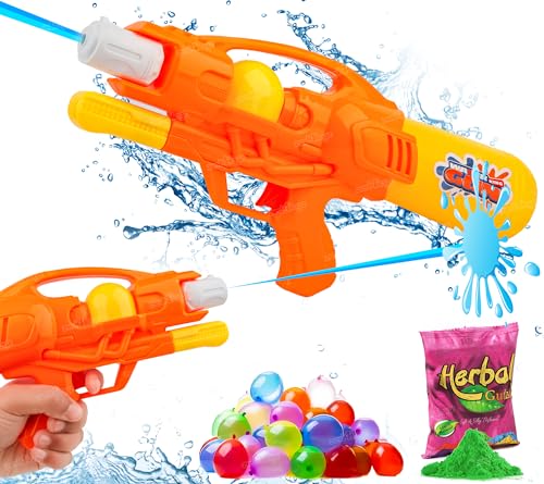 Zest 4 Toyz Holi Pichkari Water Gun For Kids Pump Water Gun Holi Combo With 1 Pkt Herbal Color & 100 Balloon For Holi Pool Parties – Boys And Girls