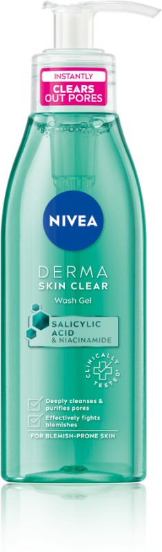 Nivea Derma Skin Clear Wash Gel With Salicylic Acid & Niacinamide | For Clear Skin Face Wash(150 Ml)