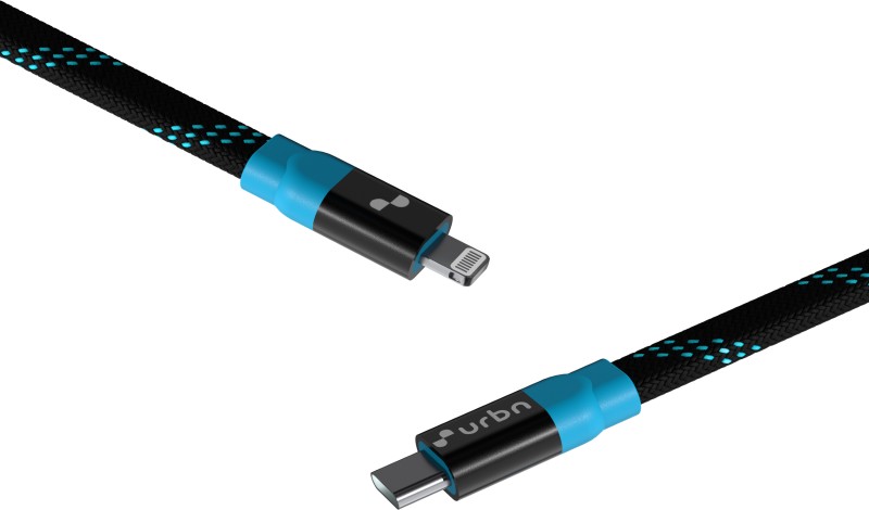 Urbn Lightning Cable 5 A 1.22 M Usb C To Lightning Mfi Certified(Compatible With Mobile, Tablet, Blue)