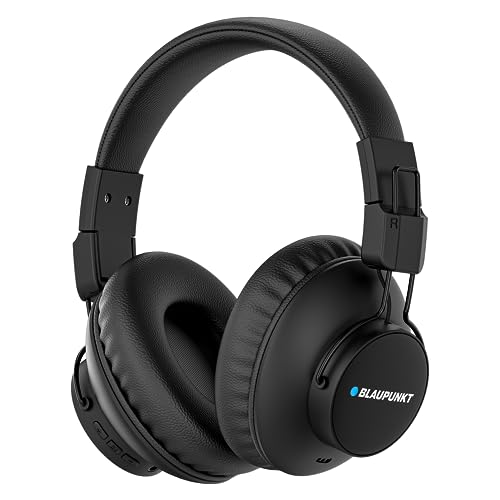 Blaupunkt Newly Launched Bh41 Bluetooth Wireless Over Ear Headphones I Long Playtime I 40Mm Drivers I Foldable I Flexible & Light Weight I Built In Mic I Turbovolt Fast Charging