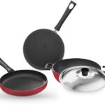 Lifelong Induction Bottom Non-Stick Coated Cookware Set(Aluminium, 3 – Piece)