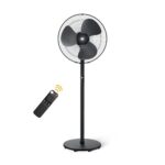 Atomberg Renesa 400Mm Pedestal Fan For Home | Silent Bldc Stand Fan | Led Display | 6 Speeds | Remote With Oscillation, Timer, Sleep | 2 Year Warranty (Midnight Black)