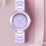 Titan Purple Ceramic Purple Ceramic Analog Watch  – For Women