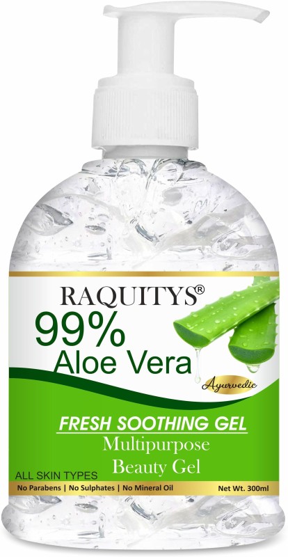 Raquitys 100% Pure Aloe Vera Gel For Glowing Face, Skin & Hair (300 G) (300 G)(300 G)