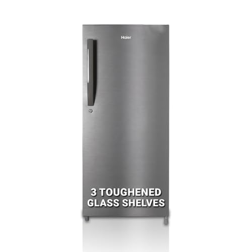 Haier 190 L 5 Star Direct Cool Single Door Refrigerator With 1 Hour Icing Technology (Hed-205Ds-P, Dazzle Steel)