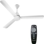 Crompton Energion Hyperjet 5 Star 1200 Mm 3 Blade Ceiling Fan(Bldc Motor With Remote | White | Pack Of 1)