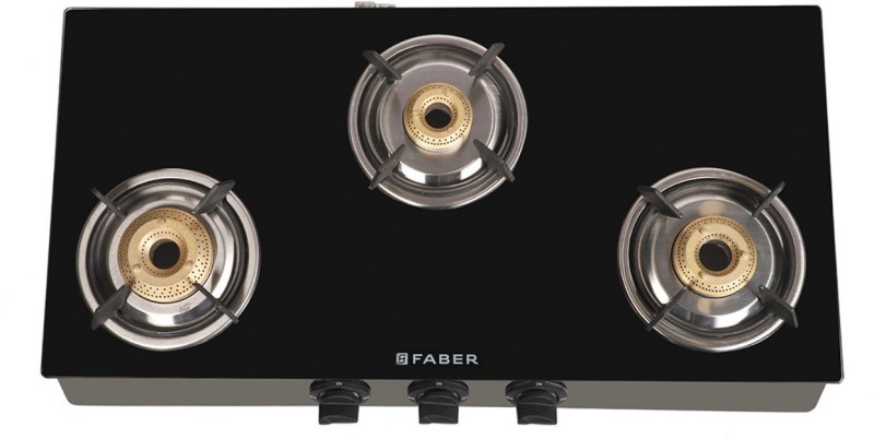 Faber Savoy 3Bb Ss Glass Manual Gas Stove(3 Burners)