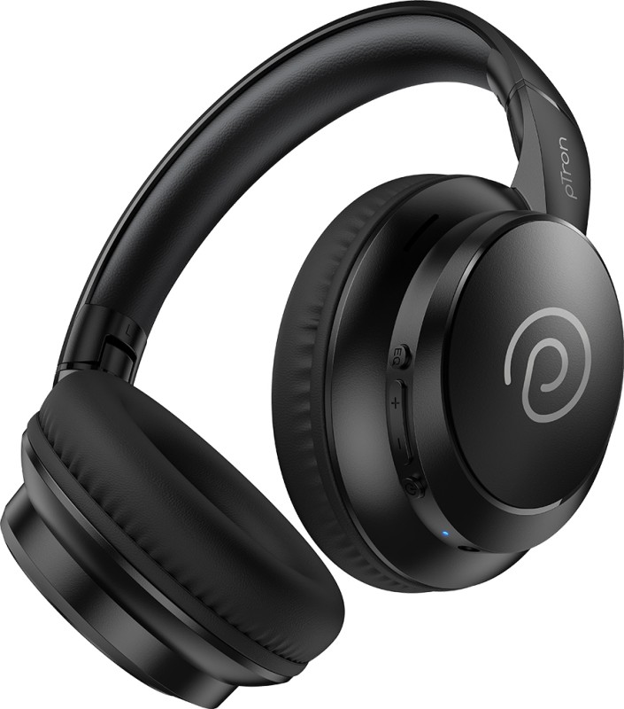 Ptron Studio Evo W/70Hrs Playback, 40Mm Drivers,Pristine Audio,Low Latency,Clear Calls Bluetooth(Black, On The Ear)