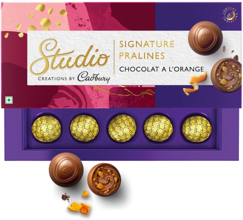 Cadbury Studio Signature Pralines, Chocolat A L’Orange Chocolate Truffles(130 G)