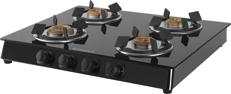 Faber Savoy 4Bb Ss Glass Manual Gas Stove(4 Burners)