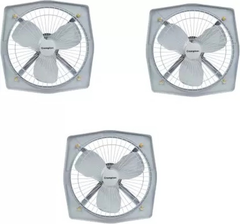 Crompton Drift Air Plus Pack Of 3 225 Mm 3 Blade Exhaust Fan(Silver | Pack Of 3)